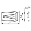 Ізоляційний ковпачок для скруток кабелю АСКО-УКРЕМ P74 (упаковка 100 шт.) зображення 2 (габаритні розміри)