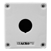 Корпус АСКО-УКРЕМ HJ9-1 кнопочного поста управления 1-местный белый мини-фото
