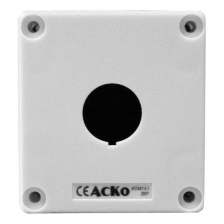 Корпус АСКО-УКРЕМ HJ9-1 кнопкового поста керування 1-місний білий (A0140020033) фото