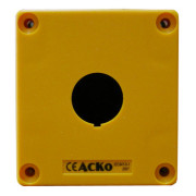 Корпус АСКО-УКРЕМ HJ9-1 кнопочного поста управления 1-местный желтый мини-фото