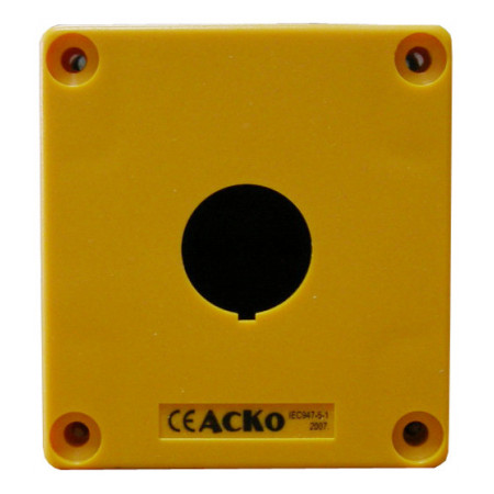 Корпус АСКО-УКРЕМ HJ9-1 кнопкового поста керування 1-місний жовтий (A0140020034) фото