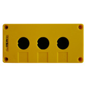 Корпус АСКО-УКРЕМ HJ9-3 кнопочного поста управления 3-местный желтый мини-фото