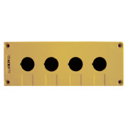 Корпус АСКО-УКРЕМ HJ9-4 кнопкового поста керування 4-місний жовтий міні-фото
