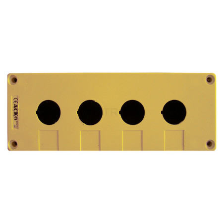 Корпус АСКО-УКРЕМ HJ9-4 кнопкового поста керування 4-місний жовтий (A0140020040) фото