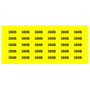 Знак АСКО-УКРЕМ «380В» желтый (на листе 30 шт.) мини-фото