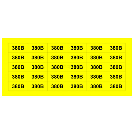 Знак АСКО-УКРЕМ «380В» жовтий (на аркуші 30 шт.) (SES03009) фото