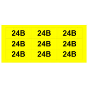Знак АСКО-УКРЕМ «24В» жовтий (на аркуші 9 шт.) міні-фото