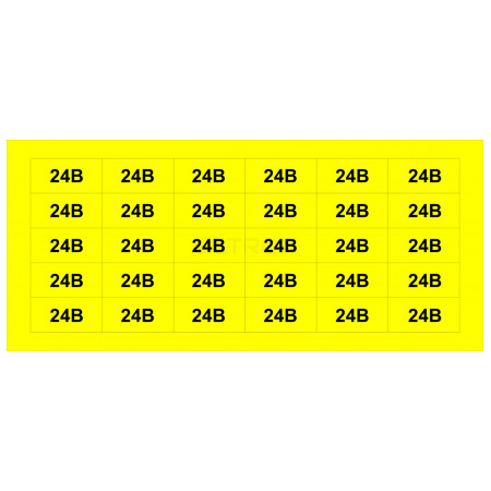Знак АСКО-УКРЕМ «24В» жовтий (на аркуші 30 шт.) (SES03012) фото