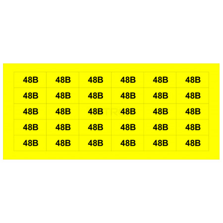 Знак АСКО-УКРЕМ «48В» жовтий (на аркуші 30 шт.) (SES03015) фото