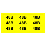 Знак АСКО-УКРЕМ «48В» жовтий (на аркуші 9 шт.) міні-фото
