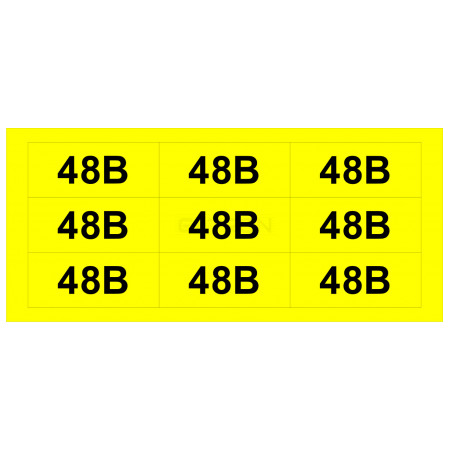 Знак АСКО-УКРЕМ «48В» жовтий (на аркуші 9 шт.) (SES03016) фото