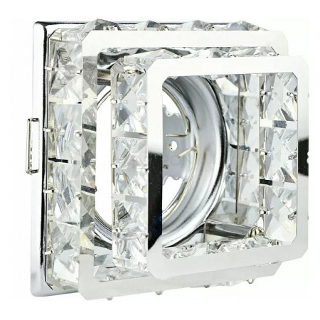Светильник точечный АСКО-УКРЕМ MR16 S7307-2 CH+WH прозрачный (двухъярусный) (A0180140629) фото