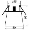 Светильник точечный АСКО-УКРЕМ SD8550-T4 CH/WH белый G9 40Вт изображение 4 (габаритные размеры)