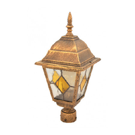 Светильник садово-парковый АСКО-УКРЕМ 662S античное золото/витражное стекло (A0180080108) фото