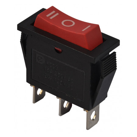 Перемикач АСКО-УКРЕМ KCD3-103 R/B на 3 положення чорний з червоною клавішою (A0140040032) фото