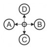 Кнопка-маніпулятор АСКО-УКРЕМ XB2-D2PA14 (3SXD2PA14) на 4 напрямки з фіксацією зображення 3 (схема)