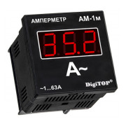 Амперметр DigiTOP АМ-1м цифровой однофазный 1-63А мини-фото