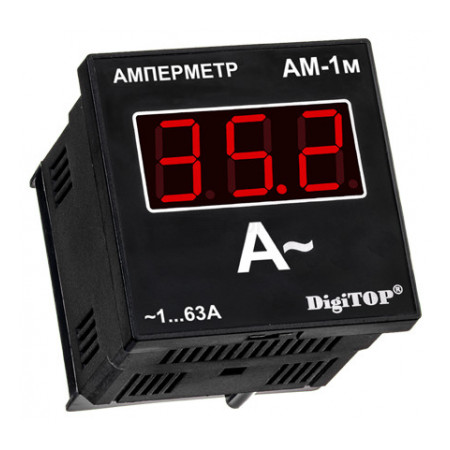 Амперметр DigiTOP АМ-1м цифровой однофазный 1-63А фото