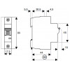 Автоматический выключатель Eaton HL-B50/1 1p B 50А изображение 2 (габаритные размеры)