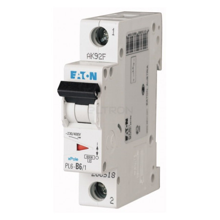 Автоматичний вимикач Eaton PL6-B6/1 1p B 6А (286518) фото