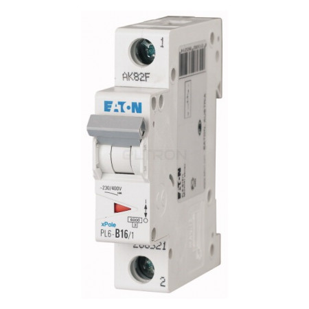 Автоматичний вимикач Eaton PL6-B16/1 1p B 16А (286521) фото