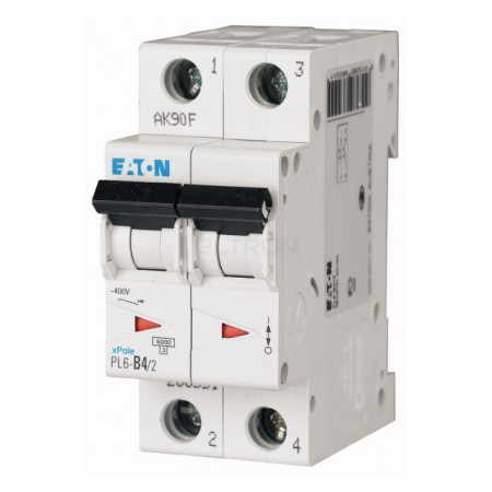 Автоматический выключатель Eaton PL6-B4/2 2p B 4А (286551) фото