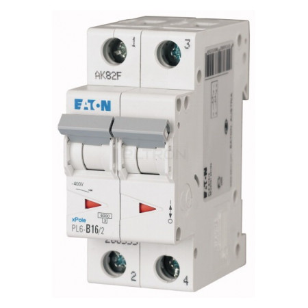 Автоматичний вимикач Eaton PL6-B16/2 2p B 16А (286555) фото