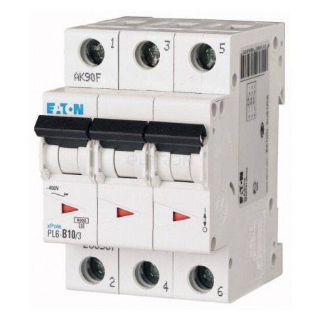 Автоматичний вимикач Eaton PL6-B10/3 3p B 10А (286587) фото