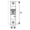 Автоматический выключатель Eaton PL6-B2/1 1p B 2А изображение 2 (габаритные размеры)