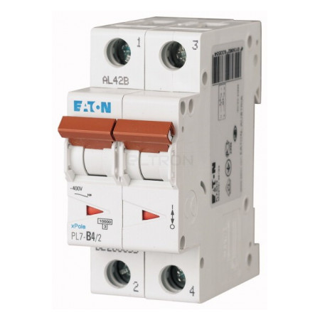 Автоматичний вимикач Eaton PL7-B4/2 2p B 4А (165086) фото