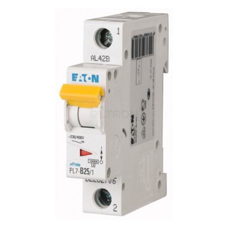 Автоматичний вимикач Eaton PL7-B25/1 1p B 25А (262678) фото