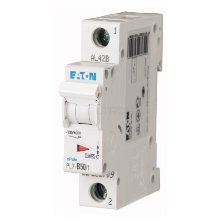 Автоматичний вимикач Eaton PL7-B50/1 1p B 50А (262691) фото