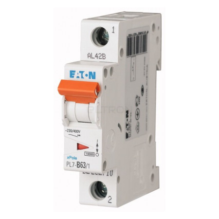 Автоматичний вимикач Eaton PL7-B63/1 1p B 63А (262692) фото
