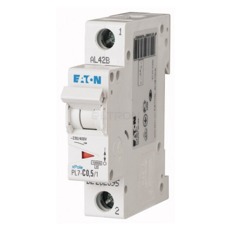 Автоматичний вимикач Eaton PL7-C0,5/1 1p C 0,5А (262695) фото