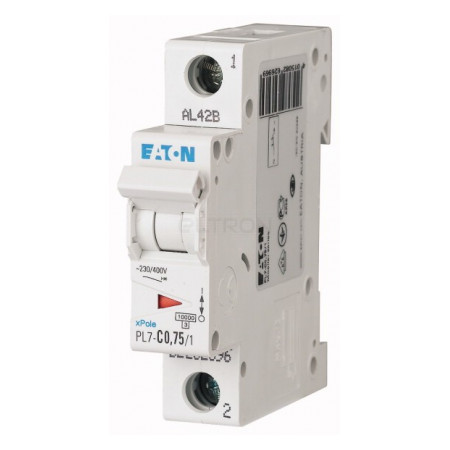 Автоматичний вимикач Eaton PL7-C0,75/1 1p C 0,75А (262696) фото