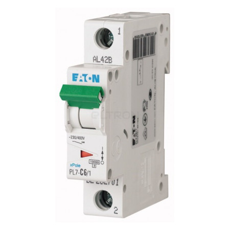 Автоматичний вимикач Eaton PL7-C6/1 1p C 6А (262701) фото