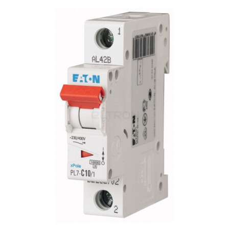 Автоматический выключатель Eaton PL7-C10/1 1p C 10А (262702) фото