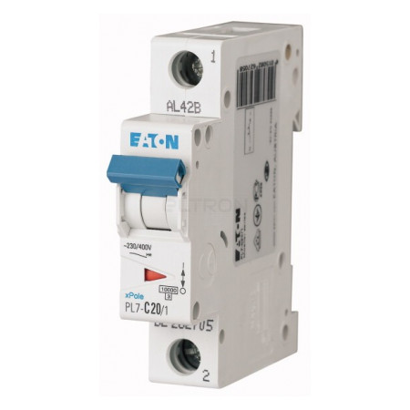 Автоматичний вимикач Eaton PL7-C20/1 1p C 20А (262705) фото