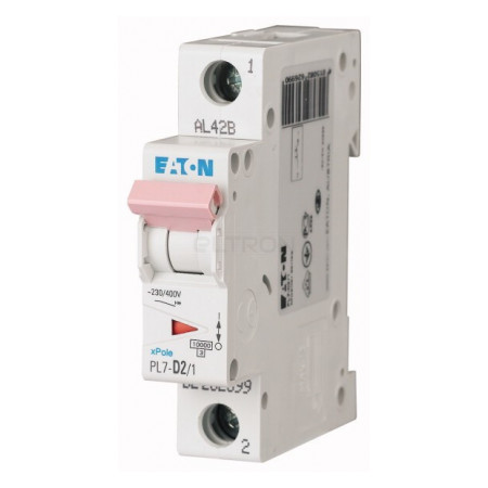 Автоматичний вимикач Eaton PL7-D2/1 1p D 2А (262711) фото