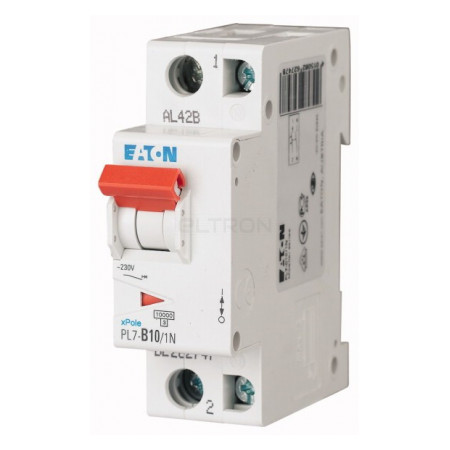 Автоматичний вимикач Eaton PL7-B10/1N 1p+N B 10А (262728) фото