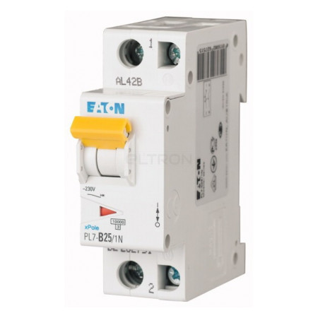 Автоматичний вимикач Eaton PL7-B25/1N 1p+N B 25А (262742) фото