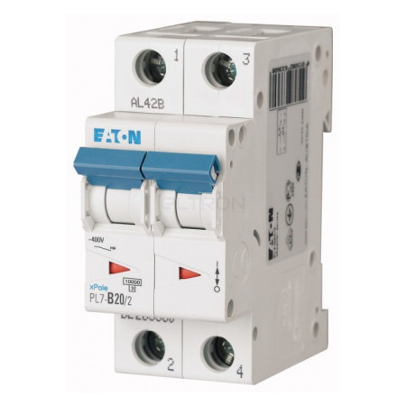 Автоматичний вимикач Eaton PL7-B20/2 2p B 20А (262766) фото