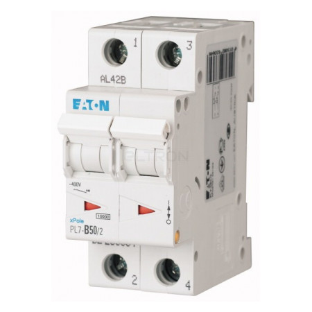 Автоматичний вимикач Eaton PL7-B50/2 2p B 50А (263350) фото