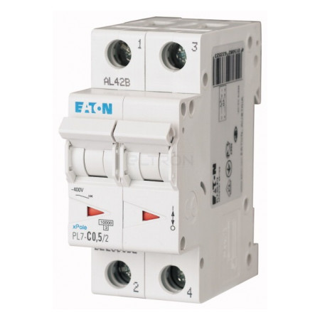 Автоматичний вимикач Eaton PL7-C0,5/2 2p C 0,5А (263352) фото
