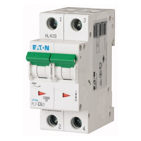 Автоматичний вимикач Eaton PL7-C6/2 2p C 6А (263356) фото