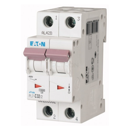 Автоматический выключатель Eaton PL7-C32/2 2p C 32А (263362) фото