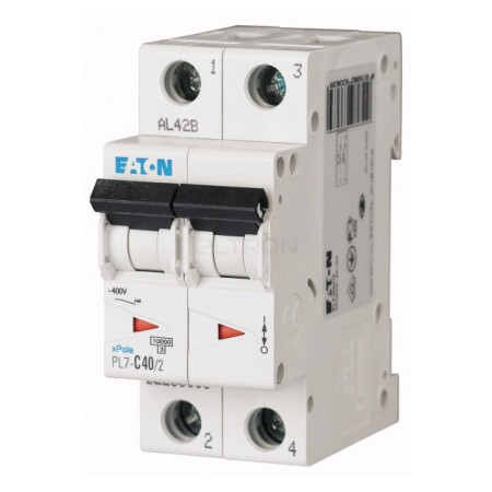 Автоматический выключатель Eaton PL7-C40/2 2p C 40А (263363) фото