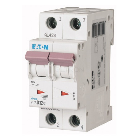 Автоматический выключатель Eaton PL7-D32/2 2p D 32А (263384) фото