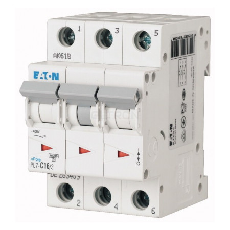 Автоматичний вимикач Eaton PL7-C16/3 3p C 16А (263409) фото