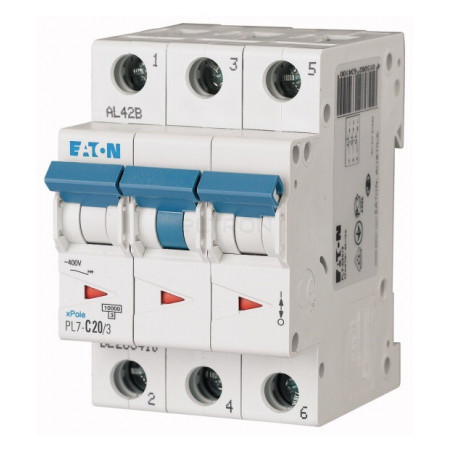 Автоматический выключатель Eaton PL7-C20/3 3p C 20А (263410) фото